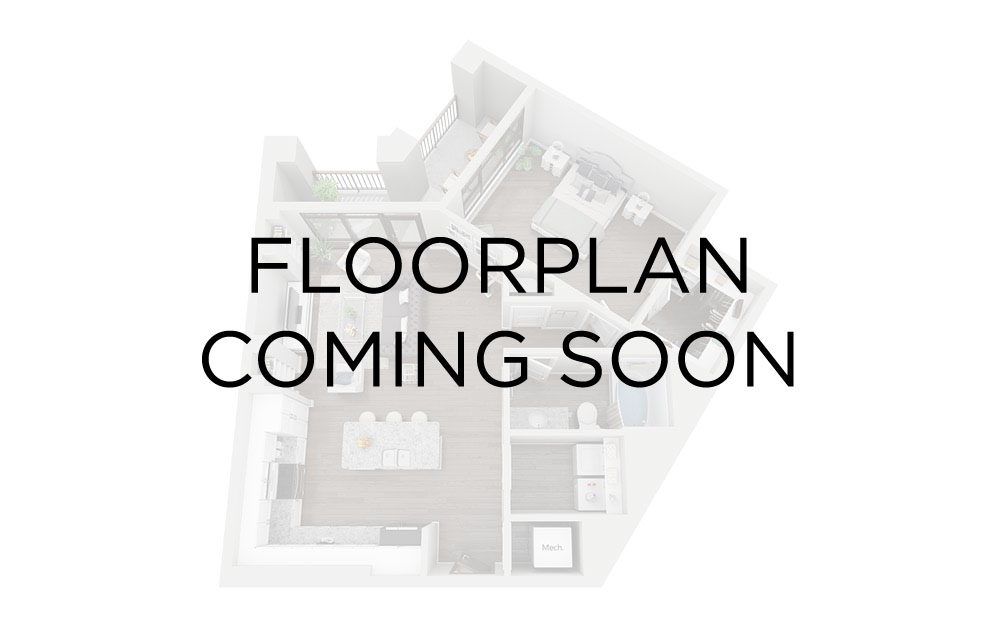 1.7 - 1 bedroom floor plan layout with 1 bathroom and 572 square feet